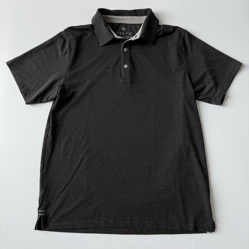 Free Fly Bamboo Flex Polo Black/Charcoal Medium